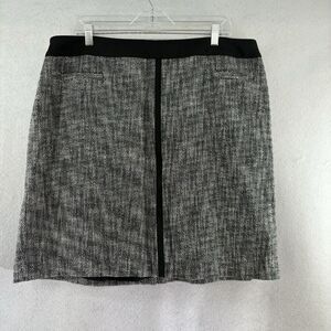 NEW Talbots‎ Women's Size 18WP Black Tweed Lined Cotton Pencil Mini Skirt